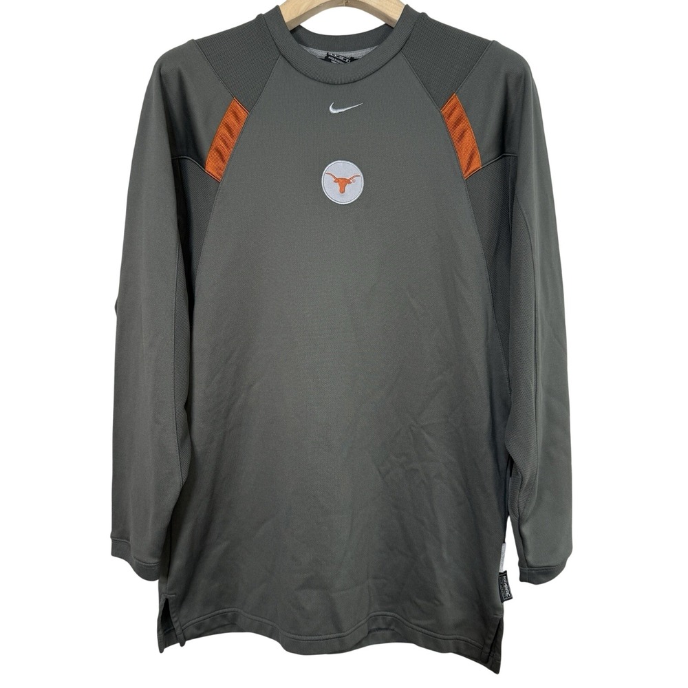 Vintage Nike Texas‎ Longhorns Warm Up Shirt Mens S Team Elite Center Swoosh